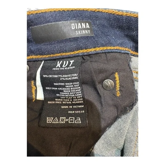 Kut from the Kloth Dark Blue Dianna Skinny Jeans size 6 - Picture 7 of 7